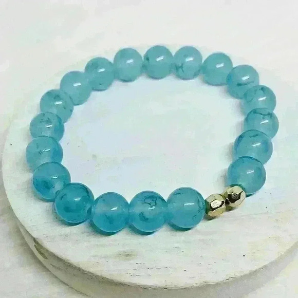 Aqua Caribbean Beaded Bracelet - Picture 1 of 5